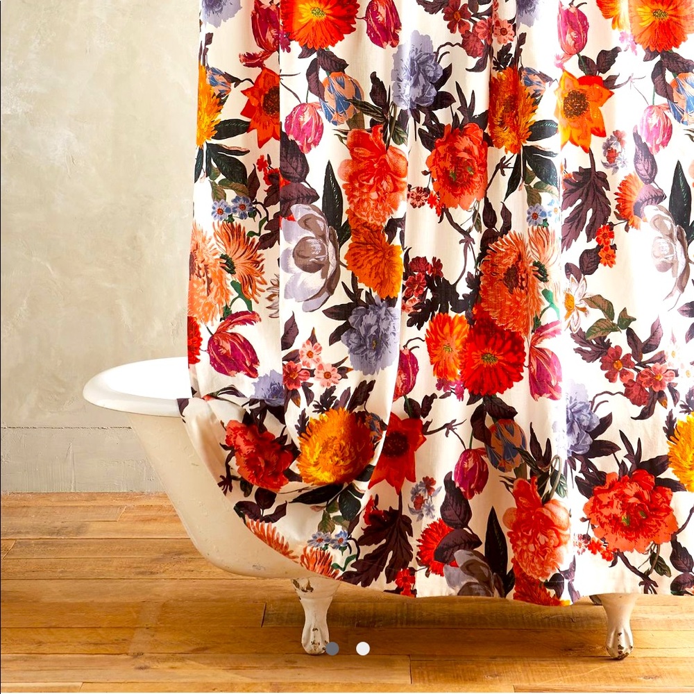 Anthropologie floral shower curtain